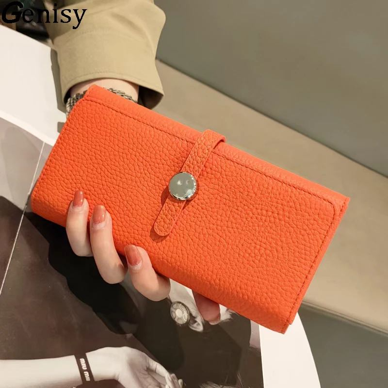 Women'S Bags Top 10 - Genuine Leather Wallet Women Long Clutch