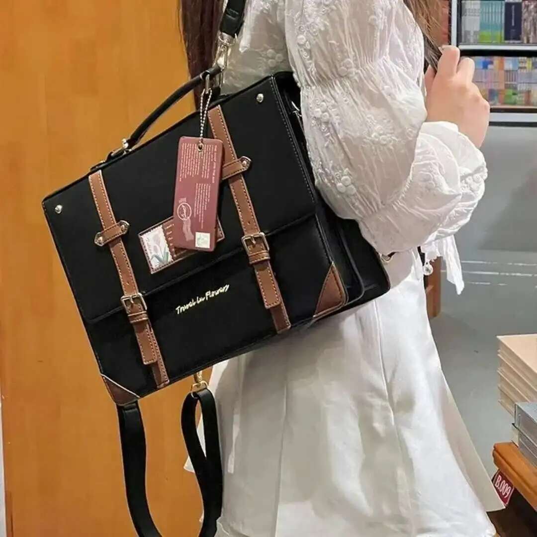 Women Bags Medium Size - Y2K Preppy Style Large Capacity Ita
