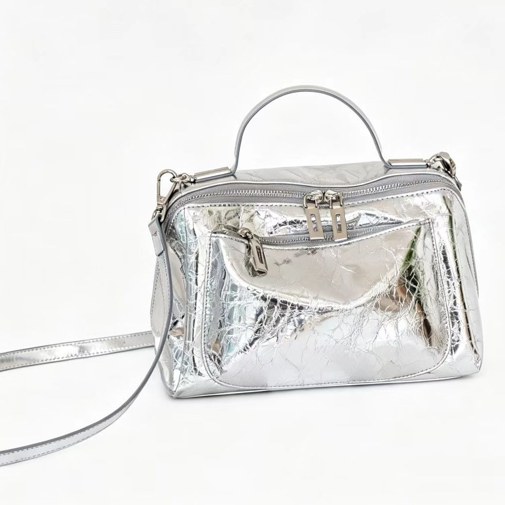 Women'S Bags Top 10 - Multi-pocket Cow Leather Handbag Women Shiny