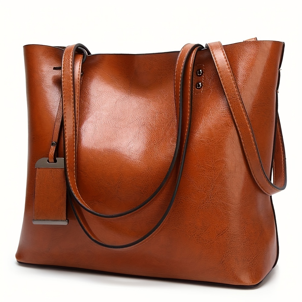 Women Bags For Work - Fashionable Classic Retro Leather Women's Tote