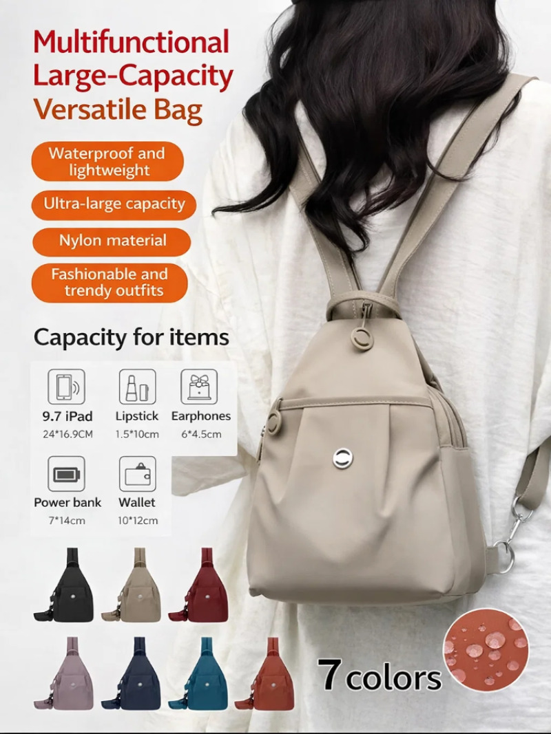 Women Bags Medium Size - Women's Lightweight Mini Backpack, Oxford Cloth