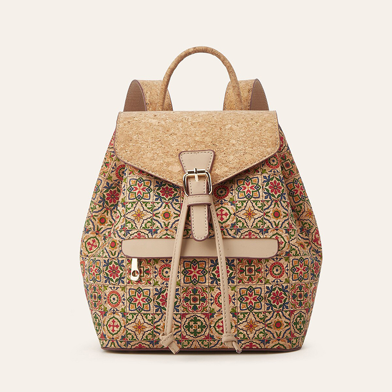 Backpack Bags Retro Cork Leath - Women Bags Medium Size 评论和价格