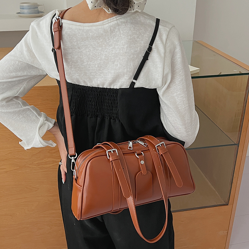 Women's PU Leather Boston Bag  - Women Bags For Airport 评论和价格
