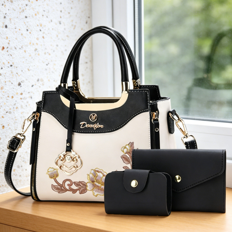 3-piece set of high-quality em - Women Bags For Work 评论和价格