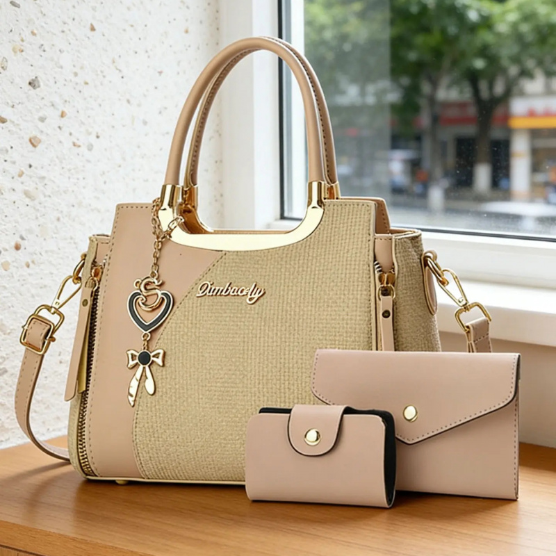 Elegant Women's Handbag Set, M - Women Bags Leather 评论和价格