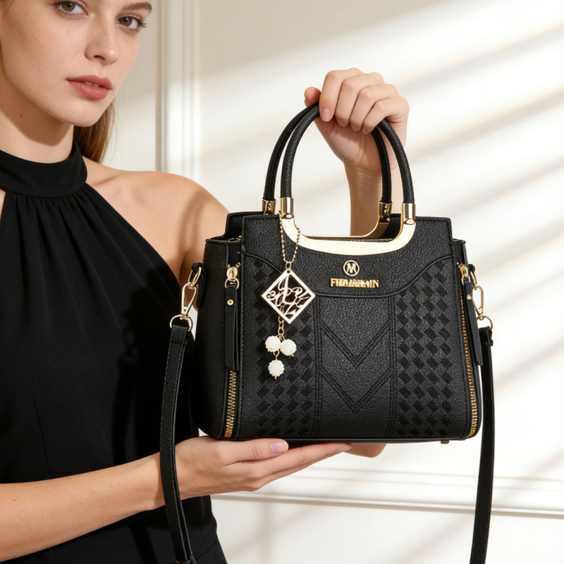 3-piece handbag set made of ly - Women Bags Leather 评论和价格