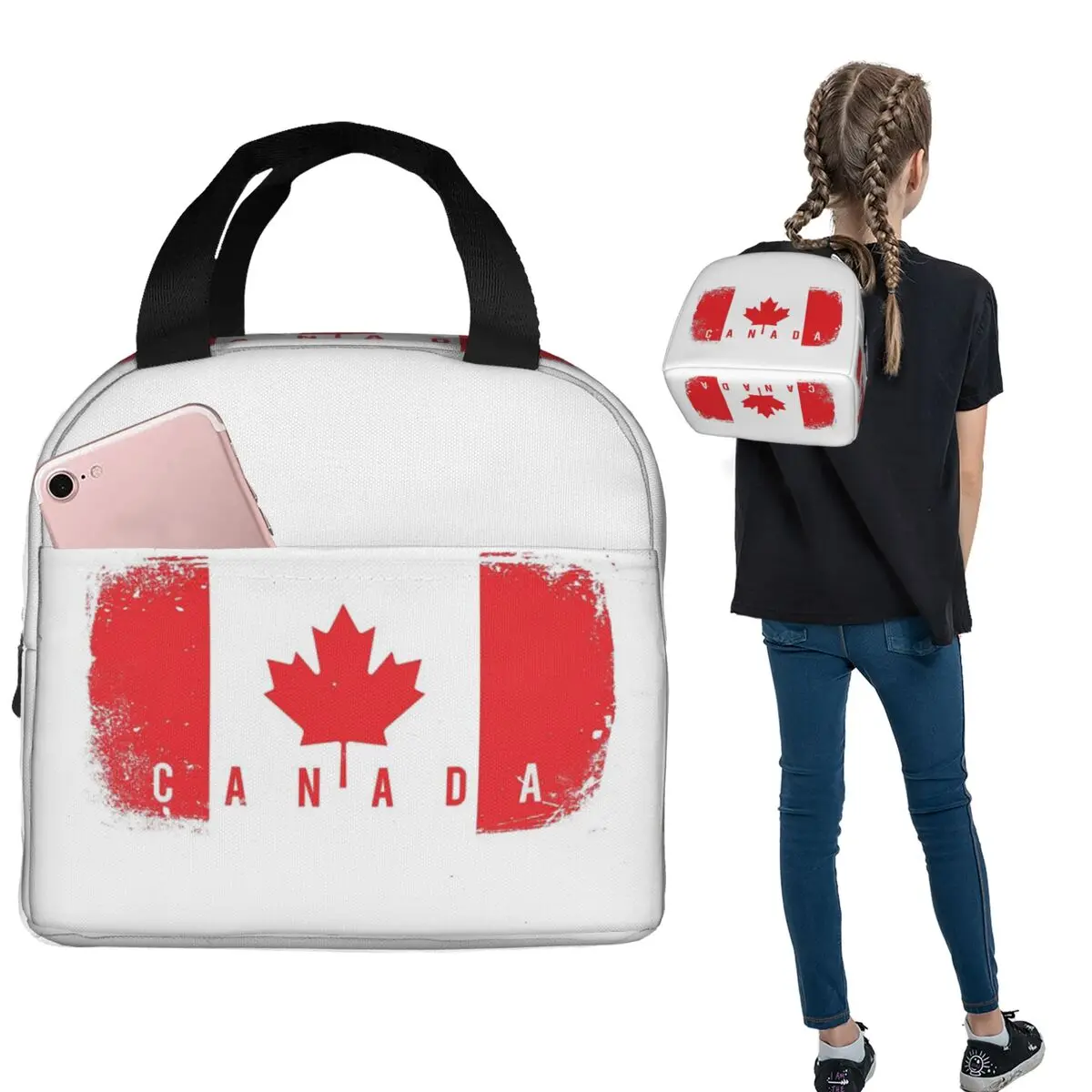 Canada Flag Insulated Lunch Ba - Women Bags In Canada 评论和价格