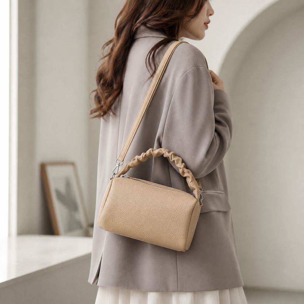 PU Leather Shoulder Bag Ruched - Women'S Bags Top 10 评论和价格