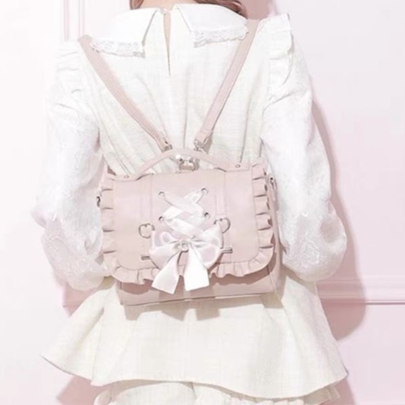 Sweet Bow Pink Mochila Women F - Women Bags Trend 2025 评论和价格