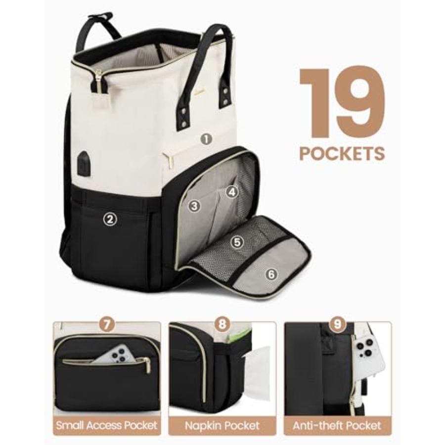 Laptop Backpack for Women, Fas - Women Bags Leather 评论和价格