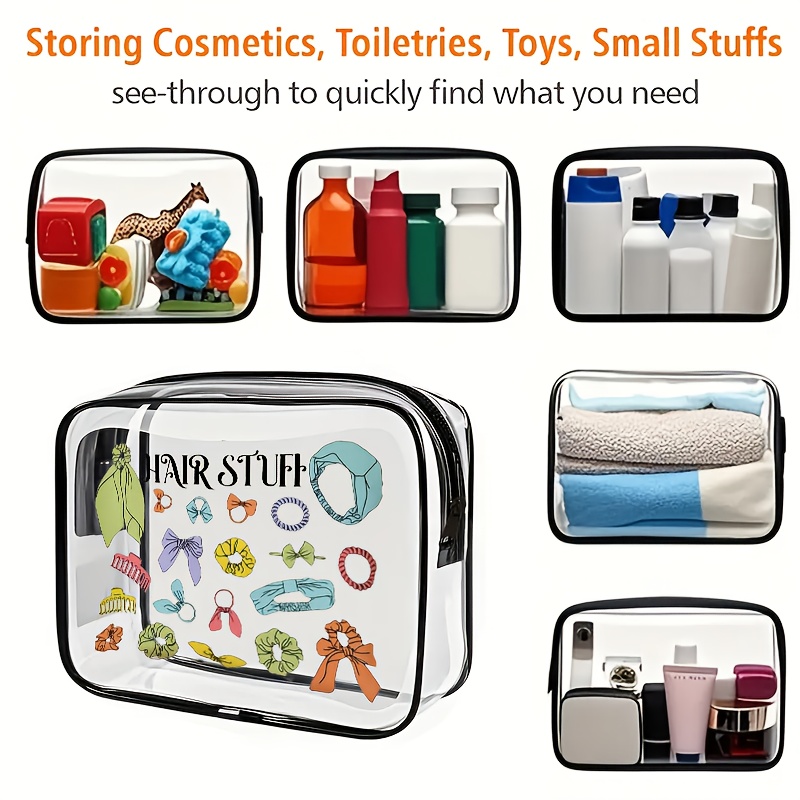 1pc Clear Makeup Bag Transpare - Women Bags For Airport 评论和价格