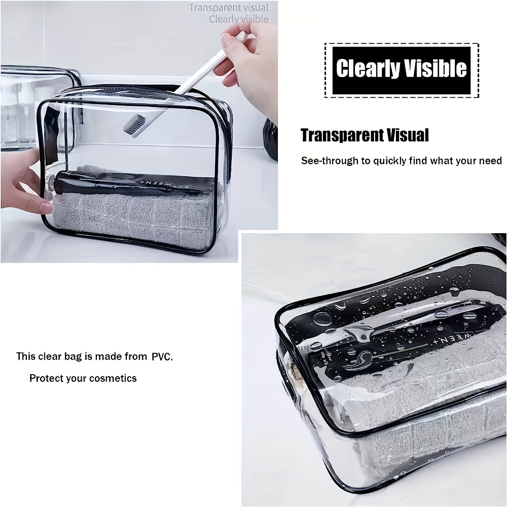 1pc Clear Makeup Bag Transpare - Women Bags For Airport 评论和价格