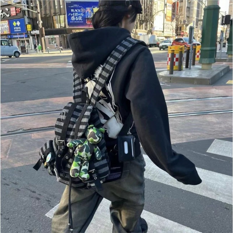 Harajuku Vintage Backpack Wome - Women Bags Medium Size 评论和价格