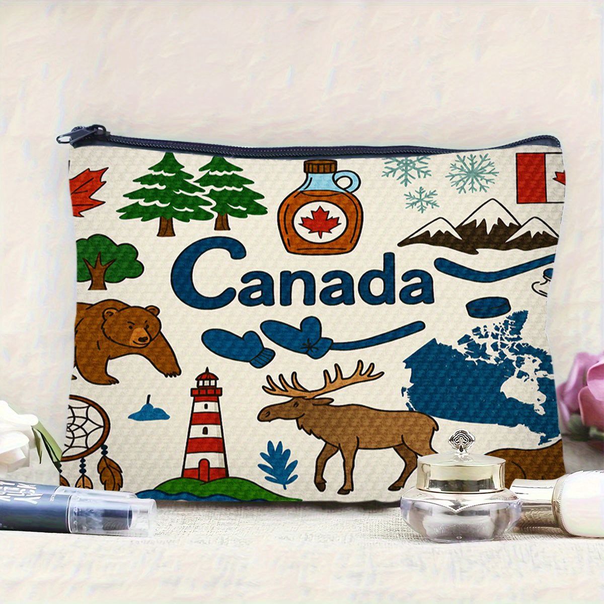 A Canada themed cosmetic bag - - Women Bags In Canada 评论和价格