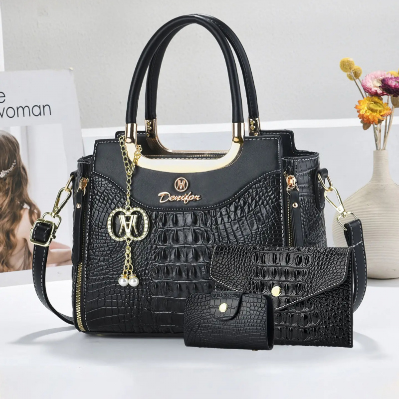 Women's Crocodile Texture Hand - Women Bags Leather 评论和价格