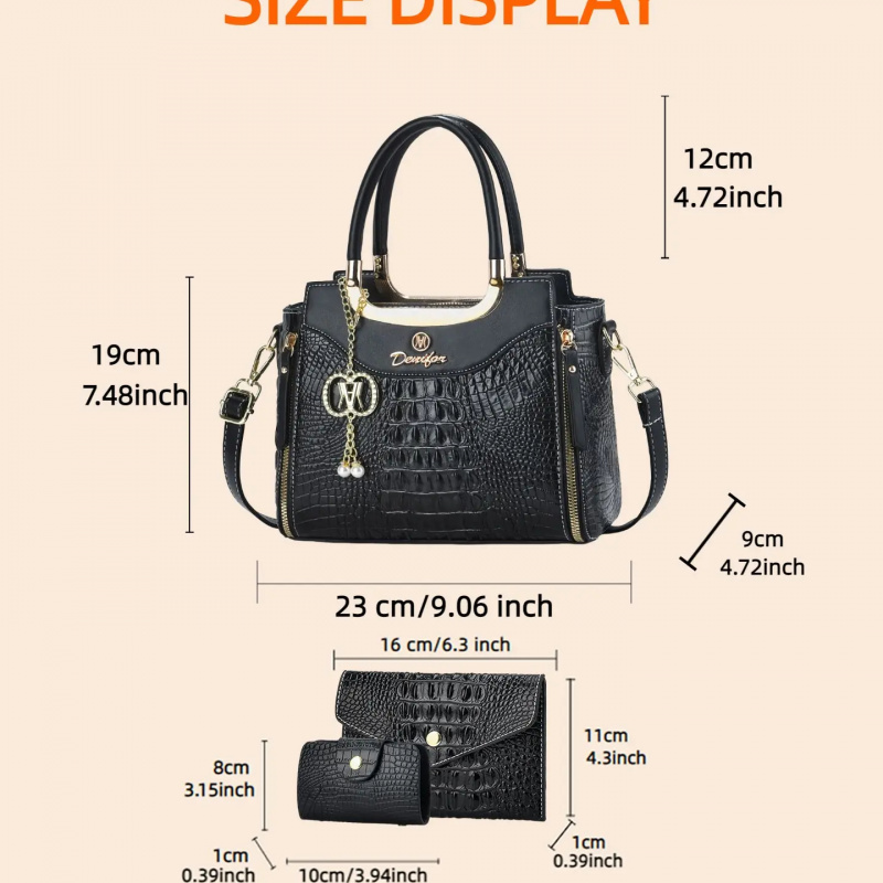 Women's Crocodile Texture Hand - Women Bags Leather 评论和价格