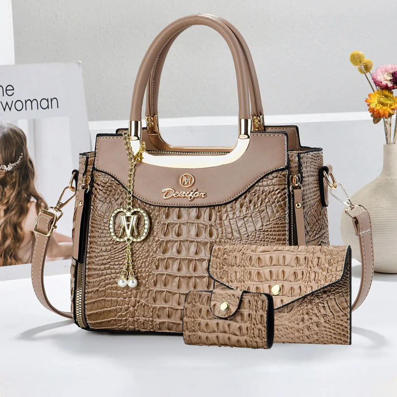 Women's Crocodile Texture Hand - Women Bags Leather 评论和价格