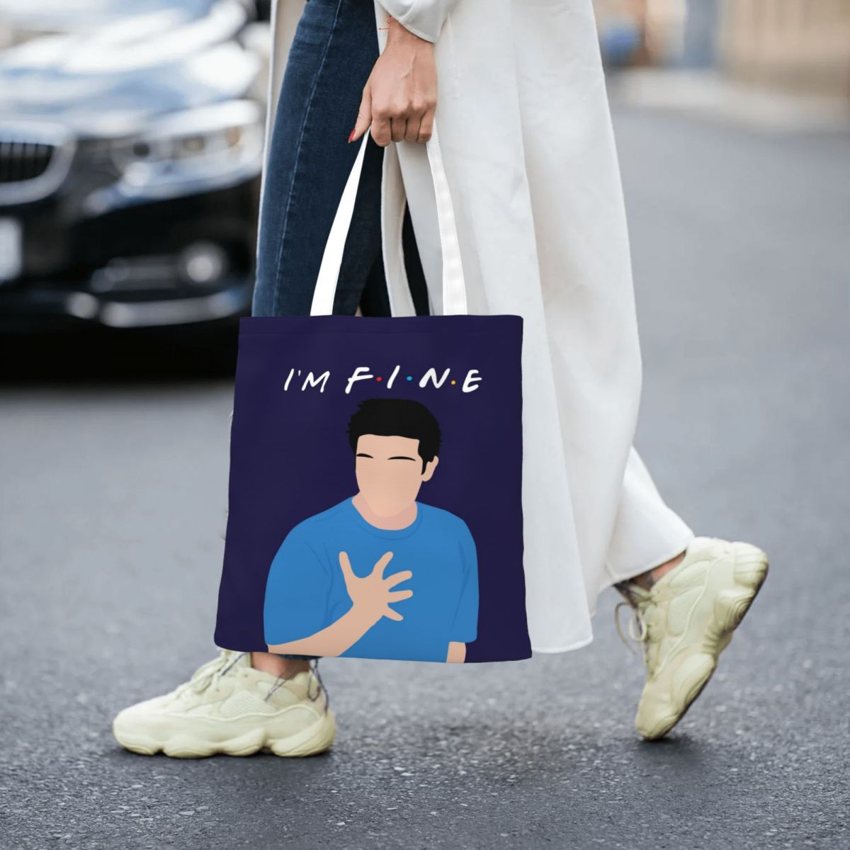 I'm Fine Canvas Tote Bag Eco-F - Women Bags Ross 评论和价格