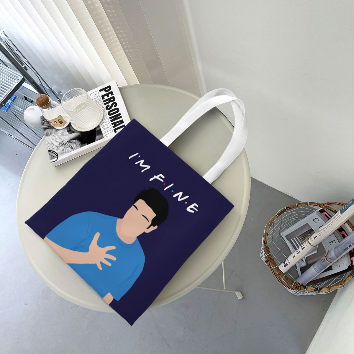 I'm Fine Canvas Tote Bag Eco-F - Women Bags Ross 评论和价格