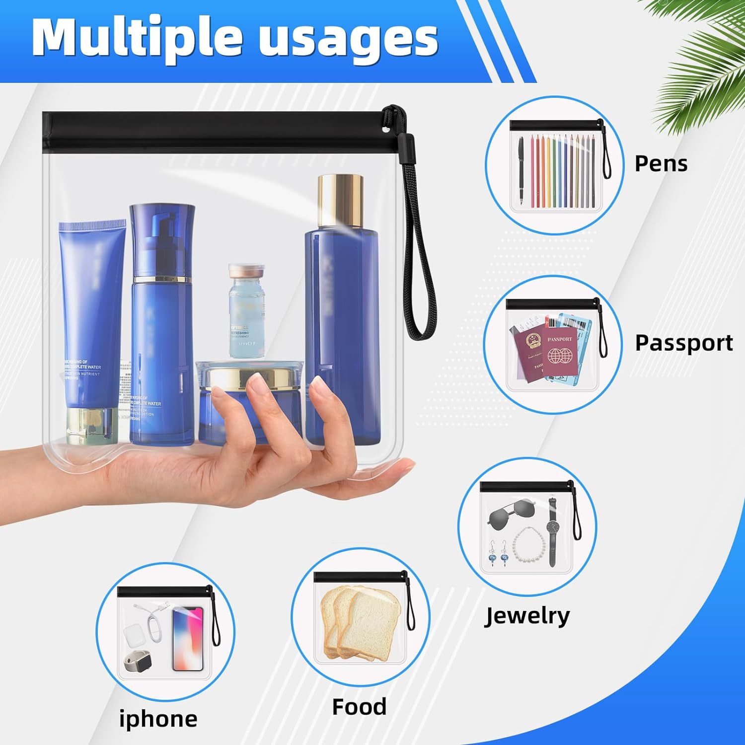 2pcs Luggage Transparent Trave - Women Bags For Airport 评论和价格