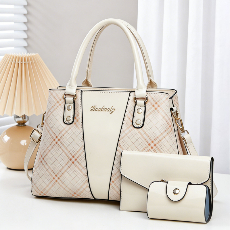 3-piece Women's Bag Set with P - Women Bags Leather 评论和价格