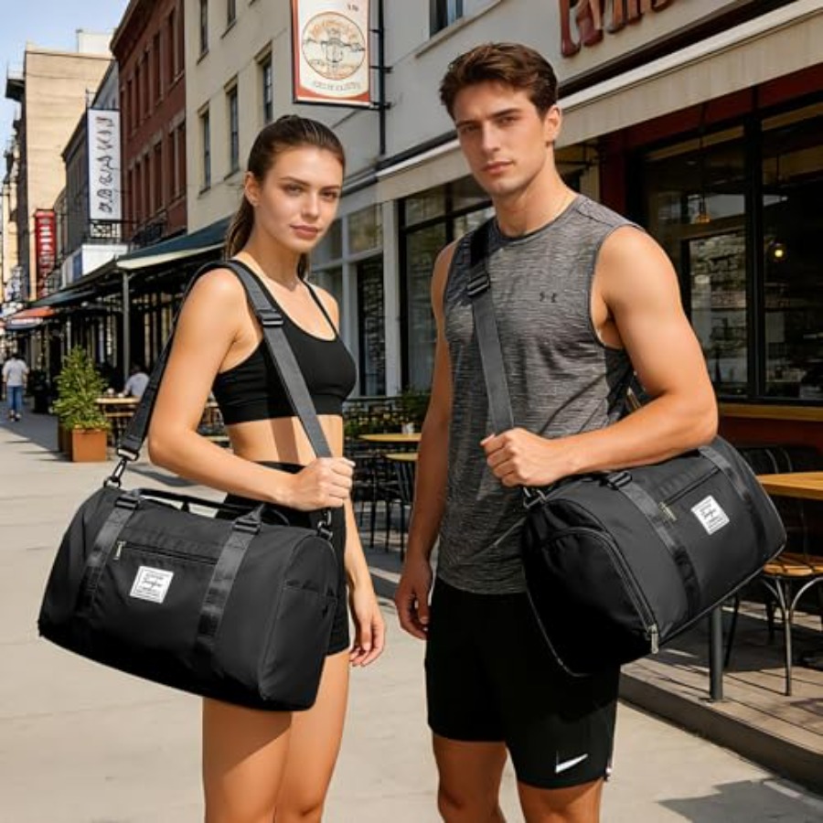 Small Black Sports Gym Duffel  - Women Bags Leather 评论和价格