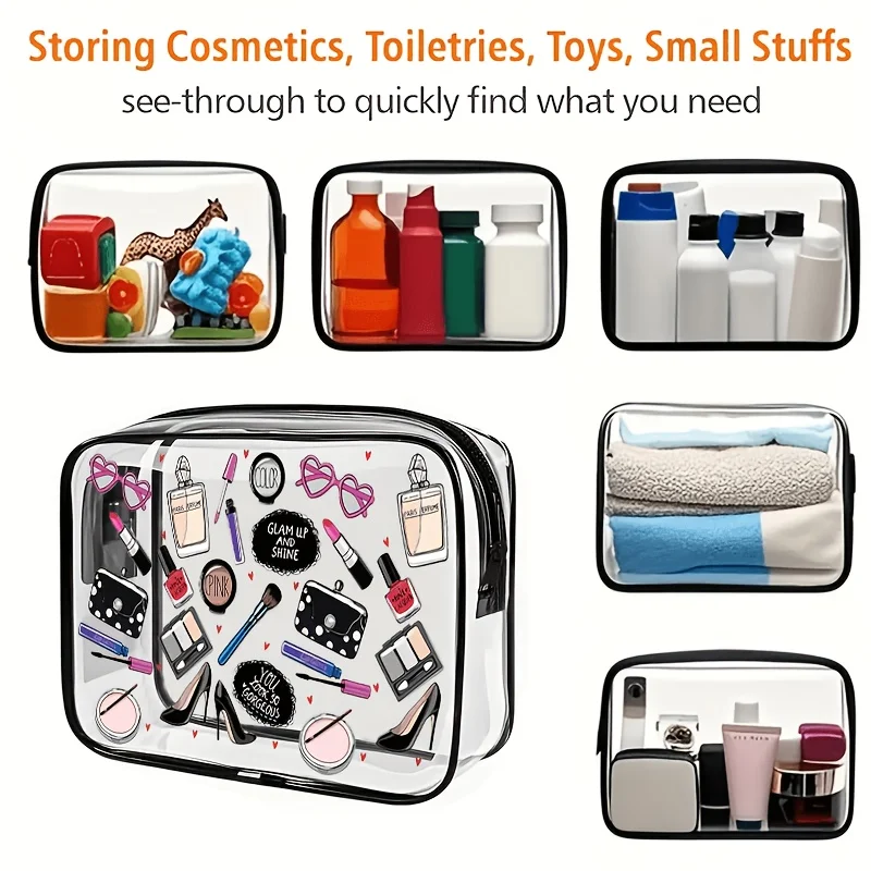 1pc Clear Makeup Bag Transpare - Women Bags For Airport 评论和价格