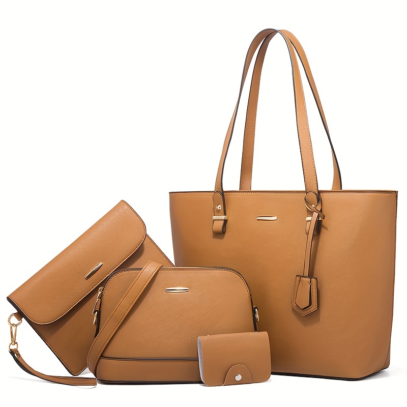 4pcs Fashion Women's Bag Sets  - Women Bags Leather 评论和价格