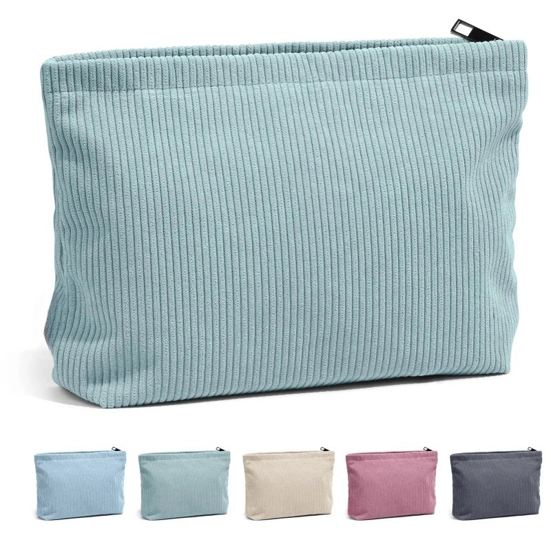 Corduroy Travel Cosmetic Bag P - Women Bags Medium Size 评论和价格