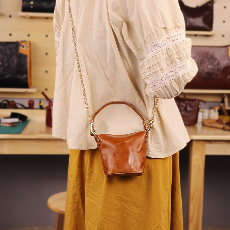 Oil Wax Leather Mini Bucket Ba - Women'S Bags Top 10 评论和价格
