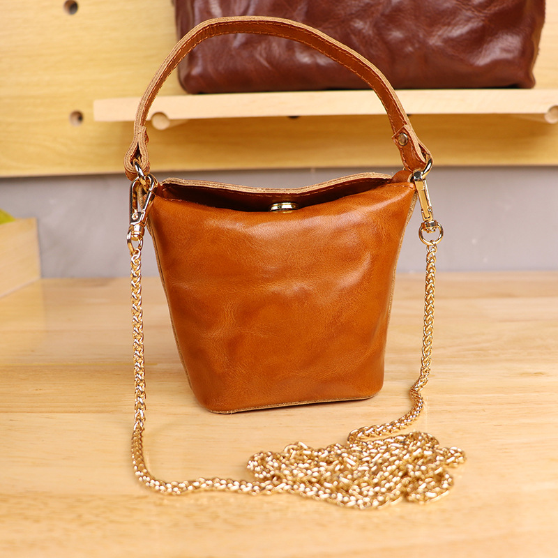 Oil Wax Leather Mini Bucket Ba - Women'S Bags Top 10 评论和价格