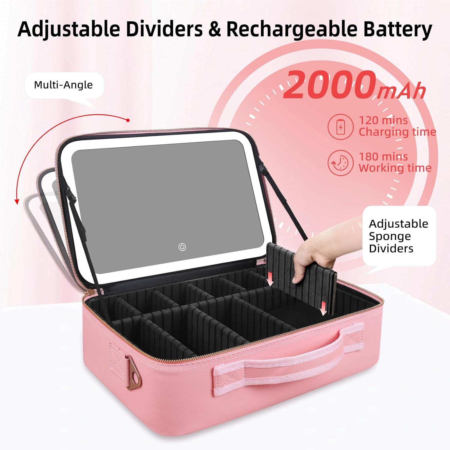 Large Capacity Makeup Bag 15'' - Women Bags Large 评论和价格