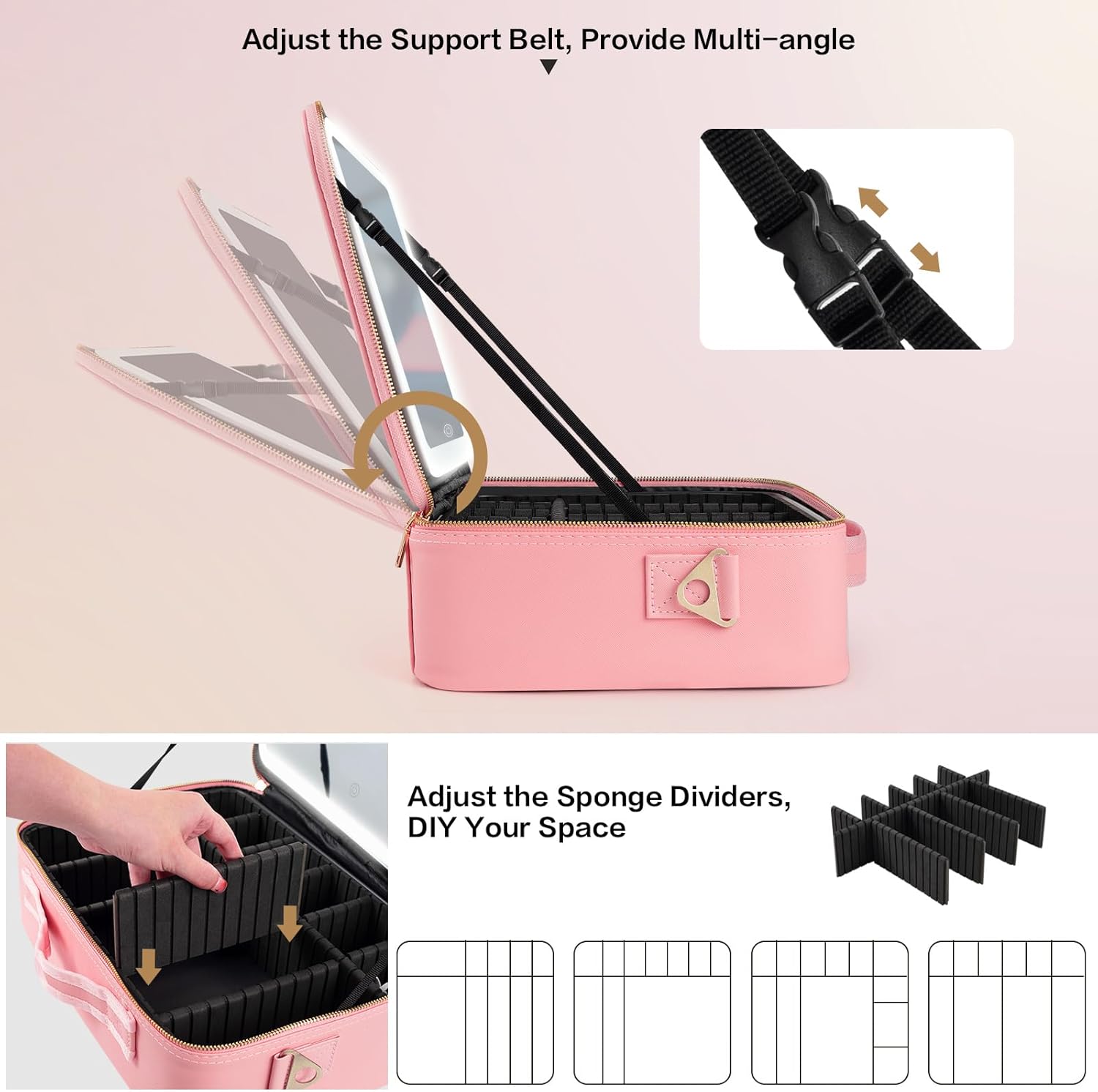 Large Capacity Makeup Bag 15'' - Women Bags Large 评论和价格