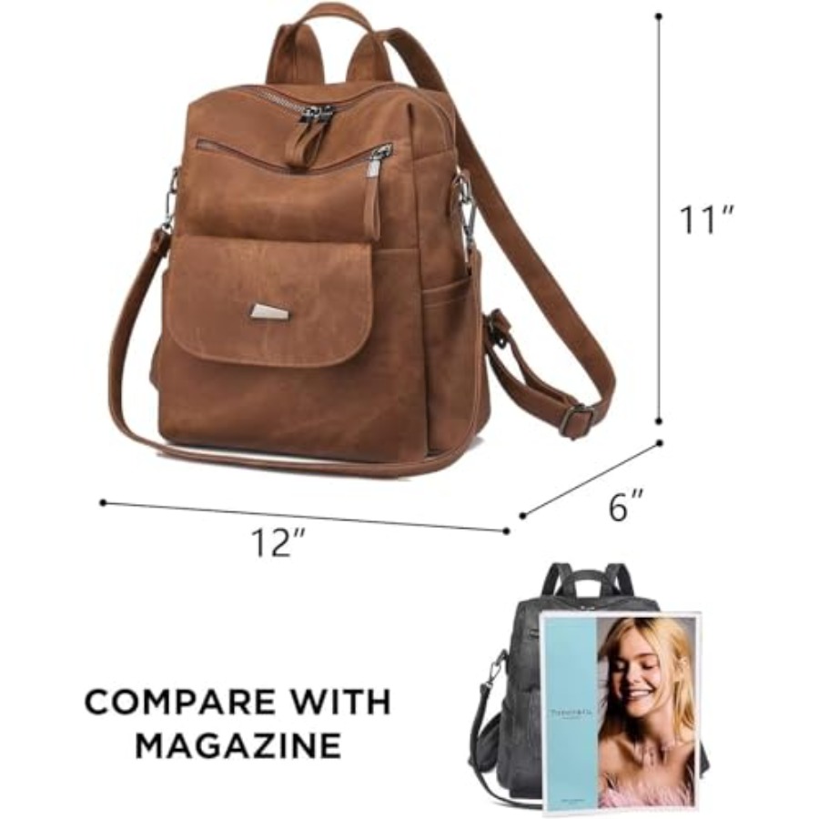 PU Leather Backpack Purse for  - Women Bags Leather 评论和价格